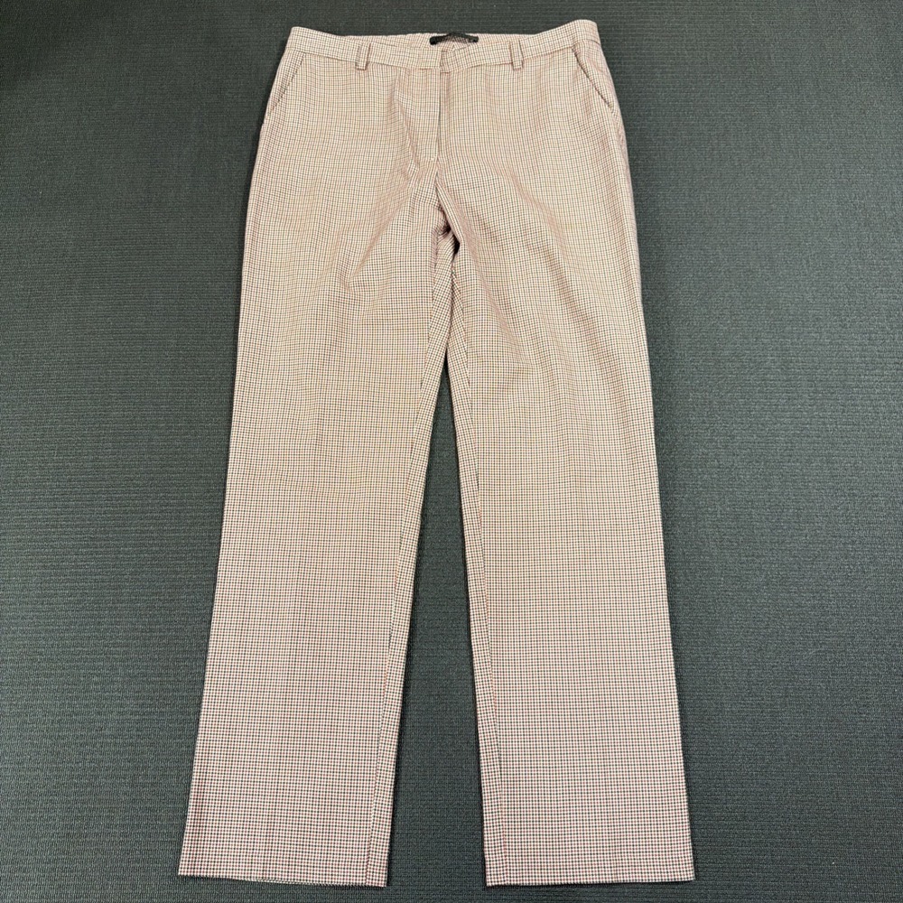 Jenni Kayne Houndstooth Ankle Pants Black Red White Size 6